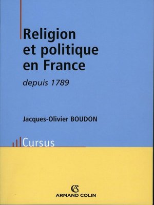 cover image of Religion et politique en France depuis 1789
